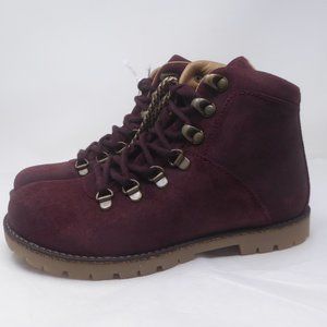 Birkenstock Jackson Ochre Burgundy Red Leather Ankle Boots EU 37 US 6 NEW